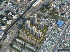 부산 연제구 거제3 재건축 총 571세대 기준 AI 상상도(주간 항공) — 실제와 다를 수 있음