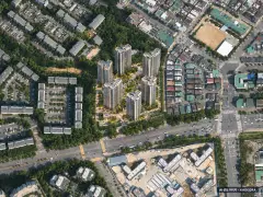 영통역자이 프라시엘 6개동·최고 23층·총 472세대 기준 AI 상상도(주간 항공) — 실제와 다를 수 있음