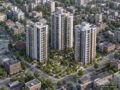 김해 부원동 지역주택조합 3개동·총 310세대 기준 AI 상상도(주간 항공) — 실제와 다를 수 있음