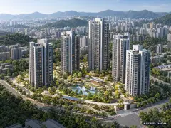 힐스테이트 고덕엘리스트 A65BL 공공분양주택 이번 837세대 공급 기준 AI 상상도(주간 항공) — 실제와 다를 수 있음