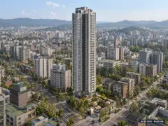 힐스테이트 선암호수공원 2단지 1개동·최고 43층·총 193세대 기준 AI 상상도 — 실제와 다를 수 있음 힐스테이트 선암호수공원 2단지 1개동·최고 43층·총 193세대 기준 AI 상상도(주간 항공) — 실제와 다를 수 있음