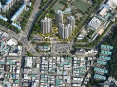 부산 남구 용호A 재개발 총 908세대 기준 AI 상상도 — 실제와 다를 수 있음 부산 남구 용호A 재개발 총 908세대 기준 AI 상상도(주간 항공) — 실제와 다를 수 있음