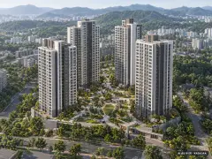 청주 가경 아이파크 7단지 4개동·최고 32층·총 543세대 기준 AI 상상도 — 실제와 다를 수 있음 청주 가경 아이파크 7단지 4개동·최고 32층·총 543세대 기준 AI 상상도(주간 항공) — 실제와 다를 수 있음
