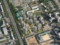 아크로 드 서초 최고 39층·총 1,161세대(이번 56세대 공급) 기준 AI 상상도(주간 항공) — 실제와 다를 수 있음