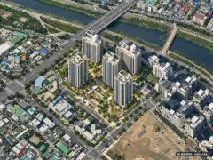 힐스테이트 선화 더와이즈 최고 49층·총 851세대 기준 AI 상상도(주간 항공) — 실제와 다를 수 있음