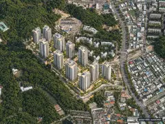 힐스테이트 더샵 상생공원 2단지 12개동·최고 35층·총 1,668세대 기준 AI 상상도 — 실제와 다를 수 있음 힐스테이트 더샵 상생공원 2단지 12개동·최고 35층·총 1,668세대 기준 AI 상상도(주간 항공) — 실제와 다를 수 있음