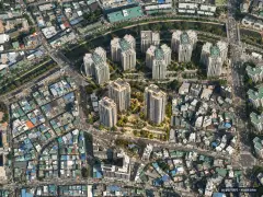 청계 노르웨이숲 4개동·최고 20층·총 404세대(이번 97세대 공급) 기준 AI 상상도 — 실제와 다를 수 있음 청계 노르웨이숲 4개동·최고 20층·총 404세대(이번 97세대 공급) 기준 AI 상상도(주간 항공) — 실제와 다를 수 있음