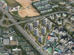 이천 부발역 에피트 7개동·최고 35층·총 671세대 기준 AI 상상도 — 실제와 다를 수 있음 이천 부발역 에피트 7개동·최고 35층·총 671세대 기준 AI 상상도(주간 항공) — 실제와 다를 수 있음