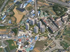 시흥시 거모3 총 607세대 기준 AI 상상도(주간 항공) — 실제와 다를 수 있음