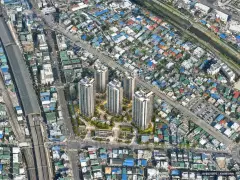 의정부시 가능6구역 총 852세대 기준 AI 상상도 — 실제와 다를 수 있음 의정부시 가능6구역 총 852세대 기준 AI 상상도(주간 항공) — 실제와 다를 수 있음