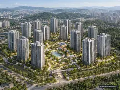 에코델타시티 아테라(24BL) 최고 16층·총 1,025세대 기준 AI 상상도 — 실제와 다를 수 있음 에코델타시티 아테라(24BL) 최고 16층·총 1,025세대 기준 AI 상상도(주간 항공) — 실제와 다를 수 있음