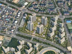 더샵 관저아르테 총 951세대 기준 AI 상상도 — 실제와 다를 수 있음 더샵 관저아르테 총 951세대 기준 AI 상상도(주간 항공) — 실제와 다를 수 있음