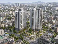 오산경일신안 2개동·총 321세대 기준 AI 상상도(주간 항공) — 실제와 다를 수 있음