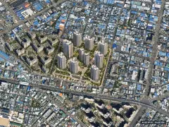 대구 노원2동 주택재개발 총 1,542세대 기준 AI 상상도(주간 항공) — 실제와 다를 수 있음