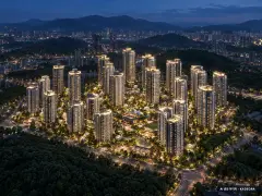 창원 한신더휴 메가센텀 21개동·최고 27층·총 2,016세대(이번 1,139세대 공급) 기준 AI 상상도 — 실제와 다를 수 있음 창원 한신더휴 메가센텀 21개동·최고 27층·총 2,016세대(이번 1,139세대 공급) 기준 AI 상상도(야경) — 실제와 다를 수 있음
