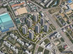 동남 하늘채 에디크 공공분양주택 7개동·최고 24층·이번 650세대 공급 기준 AI 상상도(주간 항공) — 실제와 다를 수 있음