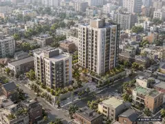 부산 사하구 괴정1 가로주택정비 총 205세대 기준 AI 상상도(주간 항공) — 실제와 다를 수 있음