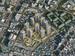 마포자이힐스테이트 라첼스 10개동·최고 22층·총 1,101세대(이번 463세대 공급) 기준 AI 상상도 — 실제와 다를 수 있음 마포자이힐스테이트 라첼스 10개동·최고 22층·총 1,101세대(이번 463세대 공급) 기준 AI 상상도(주간 항공) — 실제와 다를 수 있음