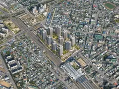 평택1 총 1,707세대 기준 AI 상상도 — 실제와 다를 수 있음 평택1 총 1,707세대 기준 AI 상상도(주간 항공) — 실제와 다를 수 있음