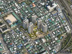 군포1구역 총 844세대 기준 AI 상상도 — 실제와 다를 수 있음 군포1구역 총 844세대 기준 AI 상상도(주간 항공) — 실제와 다를 수 있음