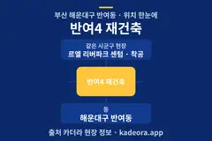 반여4 재건축 위치 개요도