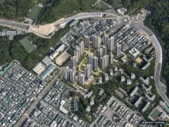 성남시 은행주공아파트 총 3,198세대 기준 AI 상상도(주간 항공) — 실제와 다를 수 있음
