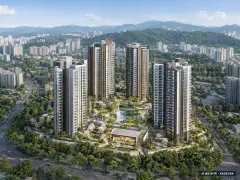 밀양 수자인 더퍼스트 1단지 공공분양주택 8개동·최고 20층·이번 426세대 공급 기준 AI 상상도(주간 항공) — 실제와 다를 수 있음