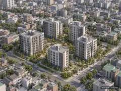평택시 송원.현대연립 5개동·총 259세대 기준 AI 상상도 — 실제와 다를 수 있음 평택시 송원.현대연립 5개동·총 259세대 기준 AI 상상도(주간 항공) — 실제와 다를 수 있음