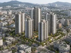 신문 대상 웰라움 라시엘 5개동·최고 29층·총 375세대 기준 AI 상상도 — 실제와 다를 수 있음 신문 대상 웰라움 라시엘 5개동·최고 29층·총 375세대 기준 AI 상상도(주간 항공) — 실제와 다를 수 있음