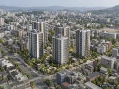무등산 경남아너스빌 디원 5개동·최고 20층·총 293세대 기준 AI 상상도(주간 항공) — 실제와 다를 수 있음