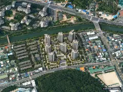 포레나힐스테이트 진주 8개동·최고 35층·총 1,032세대(이번 398세대 공급) 기준 AI 상상도(주간 항공) — 실제와 다를 수 있음