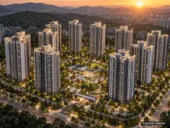 부산명지 A-5BL 공동주택 12개동·총 1,305세대 기준 AI 상상도(노을 항공) — 실제와 다를 수 있음