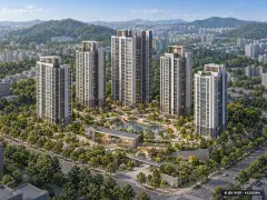 남양주왕숙 A-24블록 신혼희망타운(공공분양)(본청약) 이번 390세대 공급 기준 AI 상상도(주간 항공) — 실제와 다를 수 있음