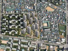 인천 구월동 재개발 총 2,600세대 기준 AI 상상도 — 실제와 다를 수 있음 인천 구월동 재개발 총 2,600세대 기준 AI 상상도(주간 항공) — 실제와 다를 수 있음