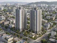 부천아테라자이(부천괴안지구 B-2블록) 2개동·최고 20층·총 200세대 기준 AI 상상도 — 실제와 다를 수 있음 부천아테라자이(부천괴안지구 B-2블록) 2개동·최고 20층·총 200세대 기준 AI 상상도(주간 항공) — 실제와 다를 수 있음