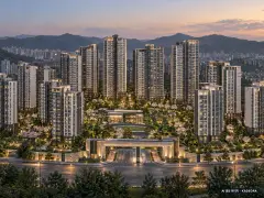 용인 둔전역 에피트 13개동·최고 29층·총 1,275세대 기준 AI 상상도(단지 입구) — 실제와 다를 수 있음