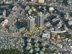 충정로역자이르네 이번 186세대 공급 기준 AI 상상도 — 실제와 다를 수 있음 충정로역자이르네 이번 186세대 공급 기준 AI 상상도(주간 항공) — 실제와 다를 수 있음
