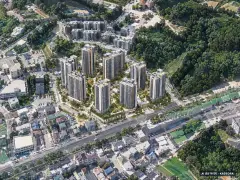 파주시 새말지구 총 2,434세대 기준 AI 상상도(주간 항공) — 실제와 다를 수 있음