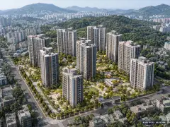 안산시 선부연립1 8개동·총 918세대 기준 AI 상상도(주간 항공) — 실제와 다를 수 있음