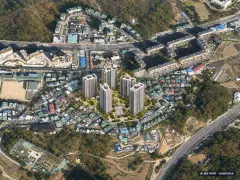의정부시 장암5구역 총 903세대 기준 AI 상상도 — 실제와 다를 수 있음 의정부시 장암5구역 총 903세대 기준 AI 상상도(주간 항공) — 실제와 다를 수 있음