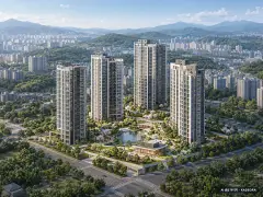 인천계양 A3블록 신혼희망타운(공공분양)(본청약) 이번 359세대 공급 기준 AI 상상도(주간 항공) — 실제와 다를 수 있음