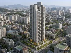 더 리치먼드 리버센트 소양 1개동·최고 29층·총 178세대 기준 AI 상상도(주간 항공) — 실제와 다를 수 있음