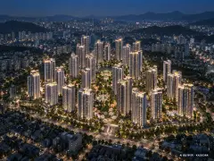 시흥시 대야3 총 1,026세대 기준 AI 상상도(야경) — 실제와 다를 수 있음
