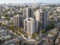 전주 에코시티 더 클래스 4개동·총 48세대 기준 AI 상상도(주간 항공) — 실제와 다를 수 있음