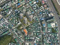 군포시 금정4구역 총 848세대 기준 AI 상상도 — 실제와 다를 수 있음 군포시 금정4구역 총 848세대 기준 AI 상상도(주간 항공) — 실제와 다를 수 있음
