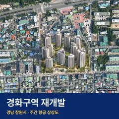 경화구역 재개발 단지 전경 AI 상상도 — 창원시 경화동 1,415세대