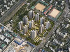 과천시 주공5단지구역 총 1,238세대 기준 AI 상상도(주간 항공) — 실제와 다를 수 있음