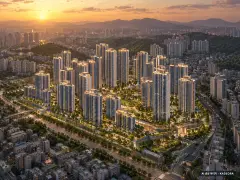 울산 중구 B-04 재개발 총 4,080세대 기준 AI 상상도(노을 항공) — 실제와 다를 수 있음