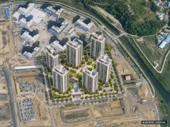 더샵 신문그리니티 2차 6개동·최고 29층·총 695세대 기준 AI 상상도 — 실제와 다를 수 있음 더샵 신문그리니티 2차 6개동·최고 29층·총 695세대 기준 AI 상상도(주간 항공) — 실제와 다를 수 있음