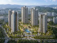 파주운정3 지구 A20블록 공공분양주택(본청약) 이번 612세대 공급 기준 AI 상상도(주간 항공) — 실제와 다를 수 있음